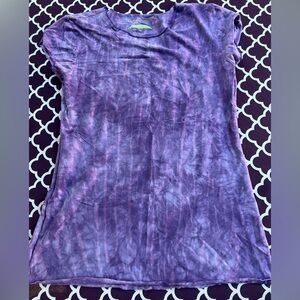 Earth Yoga Purple Tie Dye Short Sleeve Tee